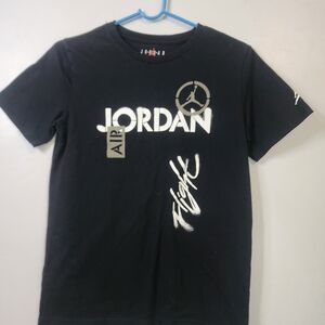 Jordan Black T‑Shirt with Red Jumpman Logo